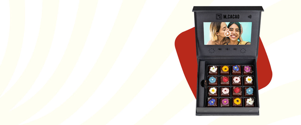 chocolate video box, personalized chocolate gifts, unique personal gifts